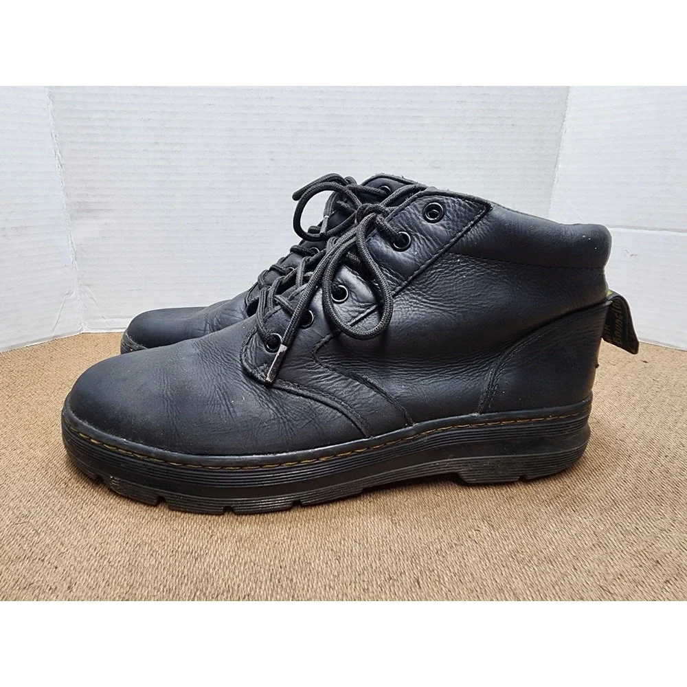 DOC MARTENS Mens black Leather Boots Size 10